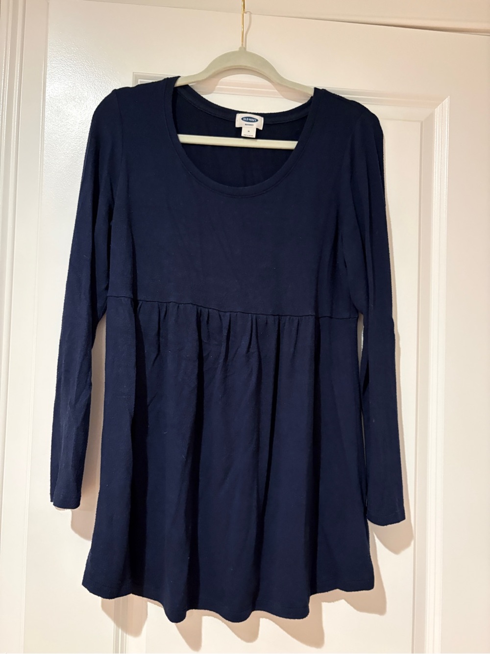 Old Navy Maternity Long Sleeve Navy Empire-Waist Top